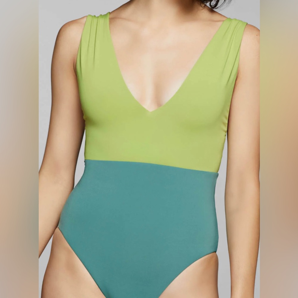 Kikirio Sana Colorblock One Piece Swimsuit - Frond